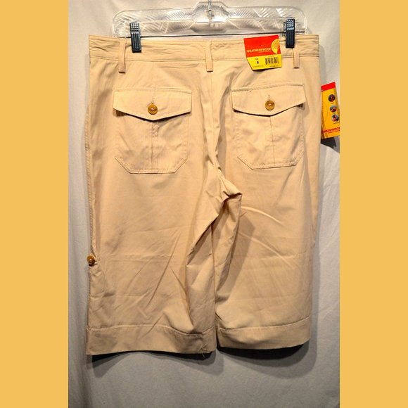 NWT Safari Style Cream Beige Microfiber Shorts - Picture 1 of 9